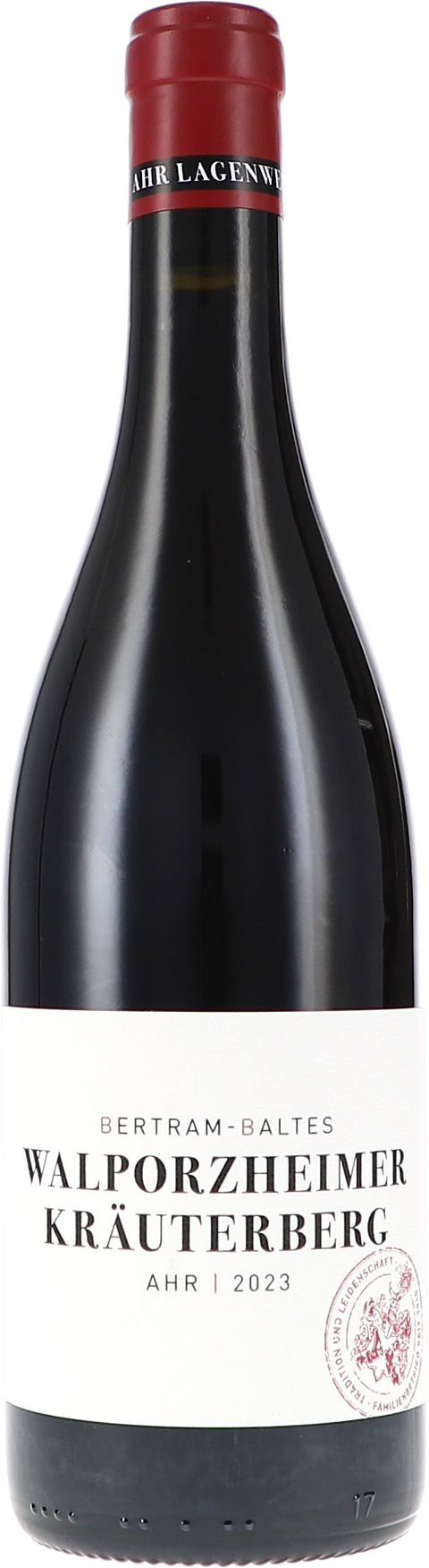 Weinflasche Bertram-Baltes Walporzheimer Kräuterberg, Rotwein von der Ahr