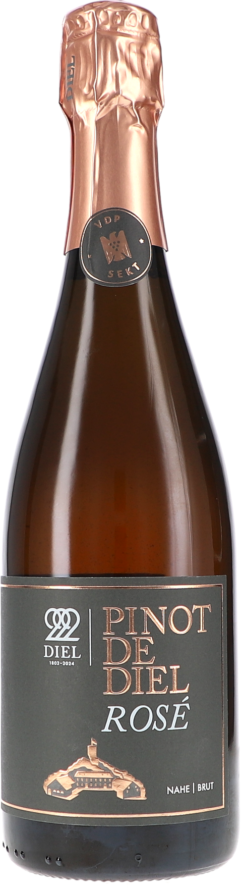 Weinflasche Diel Pinot de Diel Sekt Rosé Brut, N°002 Tirage, Rosé-Schaumwein von der Nahe