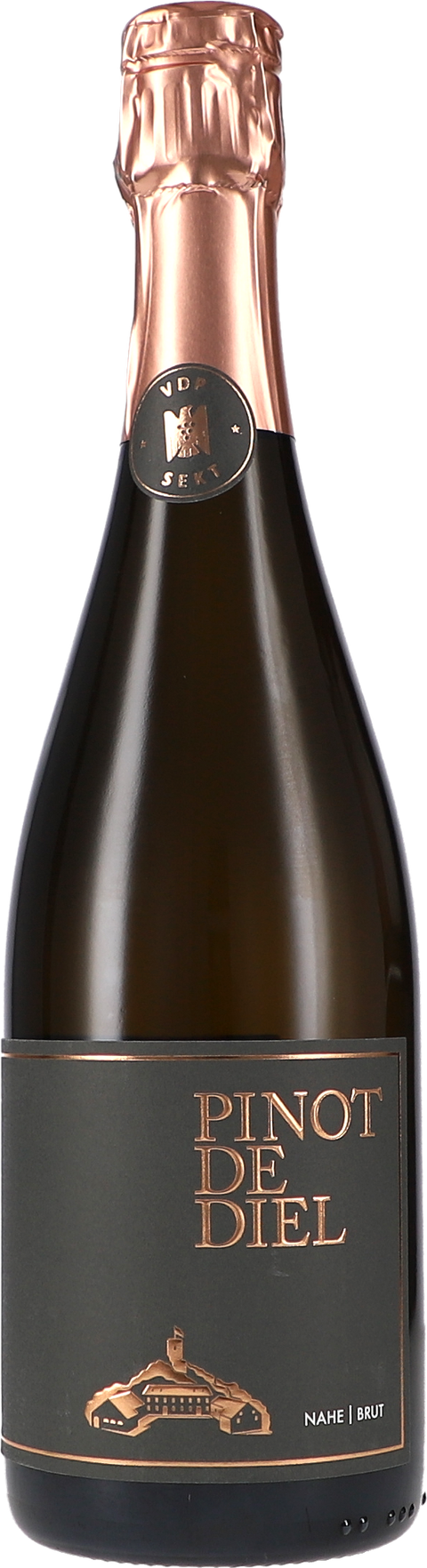 Weinflasche Diel Pinot de Diel Sekt Brut, N°005 Tirage, Schaumwein von der Nahe