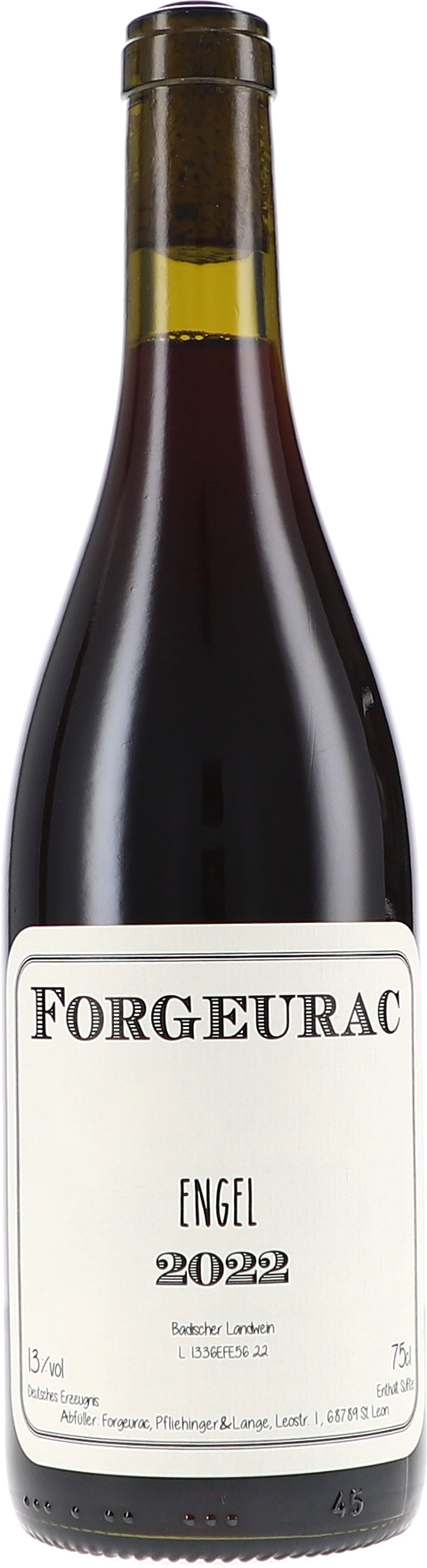 Weinflasche Forgeurac Engel, Badischer Landwein, Rotwein aus Baden