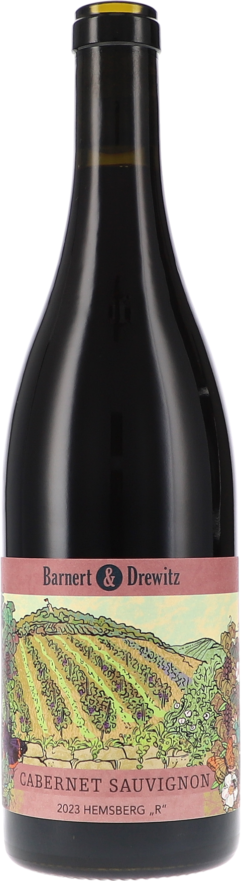 Weinflasche Barnert & Drewitz Cabernet Sauvignon Hemsberg „R“, Rotwein von der Hessischen Bergstraße
