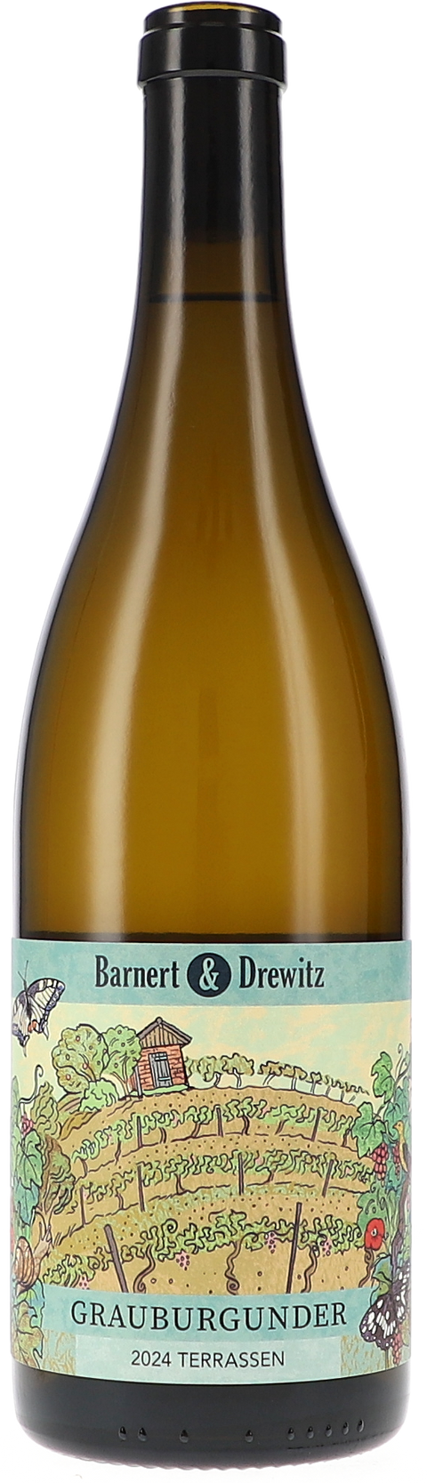 Weinflasche Barnert & Drewitz Grauburgunder Terrassen, Weißwein von der Hessischen Bergstraße