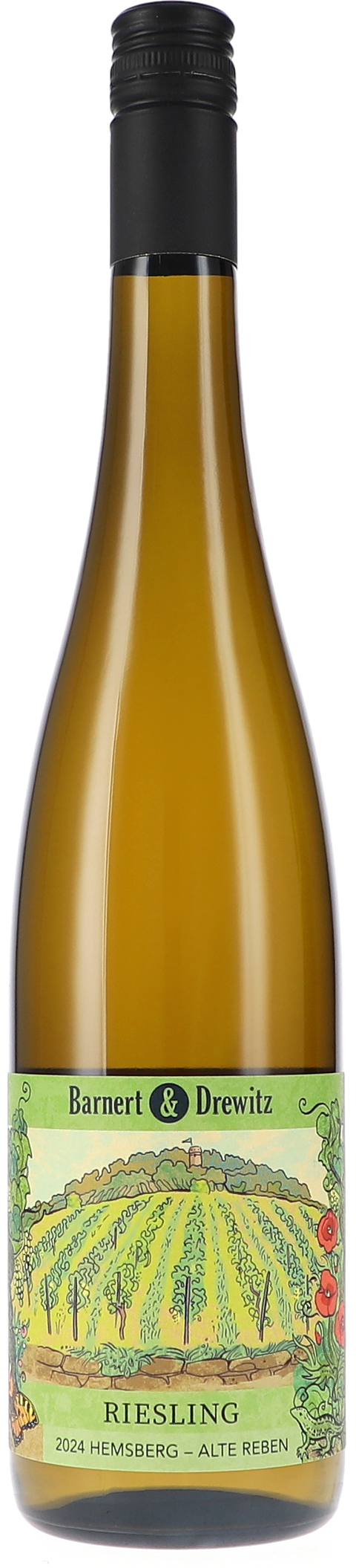 Weinflasche Barnert & Drewitz Riesling Alte Reben „Hemsberg“, Weißwein von der Hessischen Bergstraße