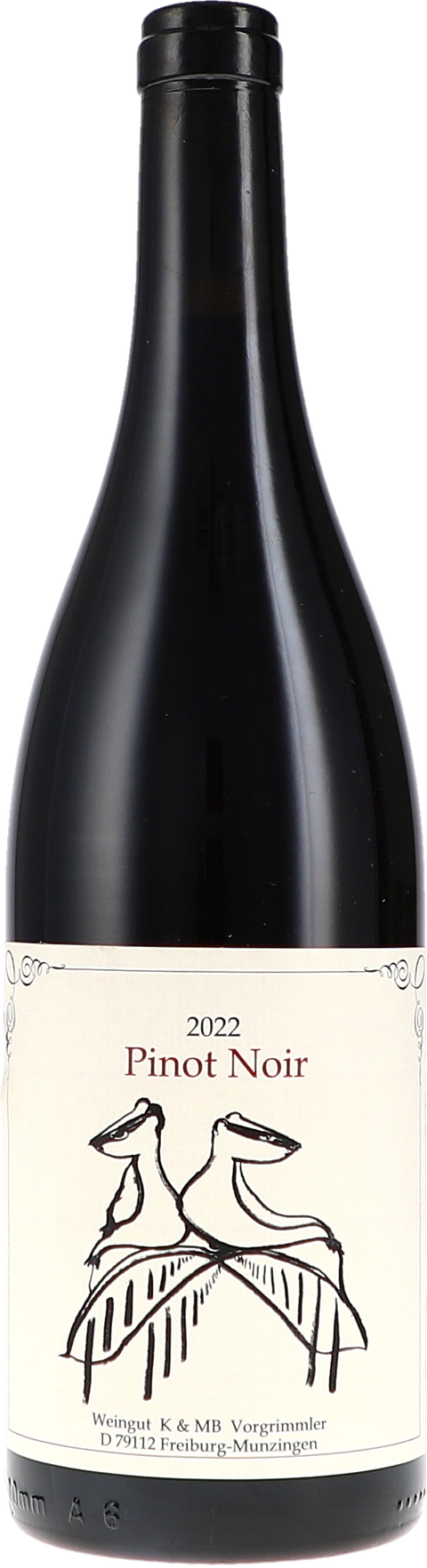 Weinflasche Klaus Vorgrimmler Pinot Noir „Dachs“ BIO, Rotwein aus Baden
