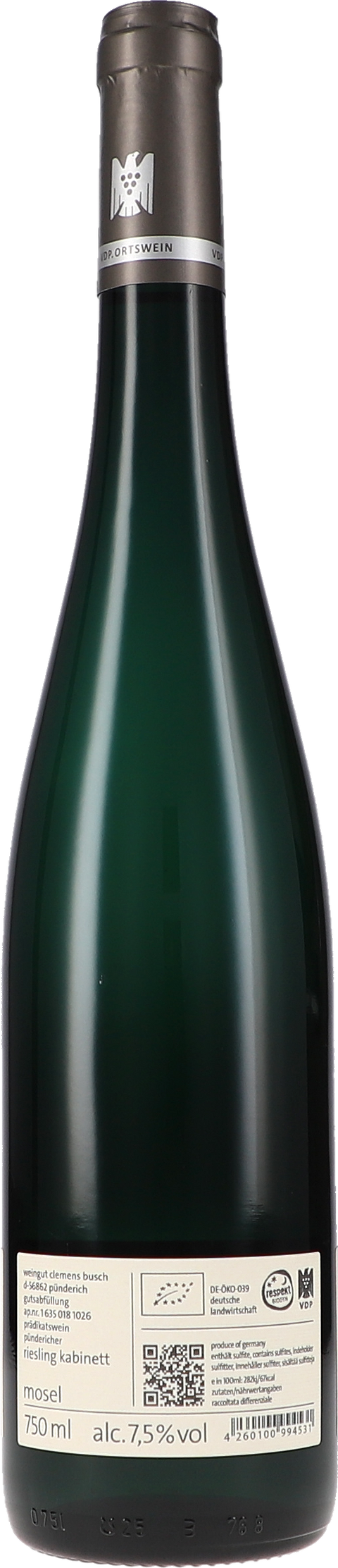 Clemens Busch Riesling Pünderich Kabinett VDP Ortswein 2025 BIO