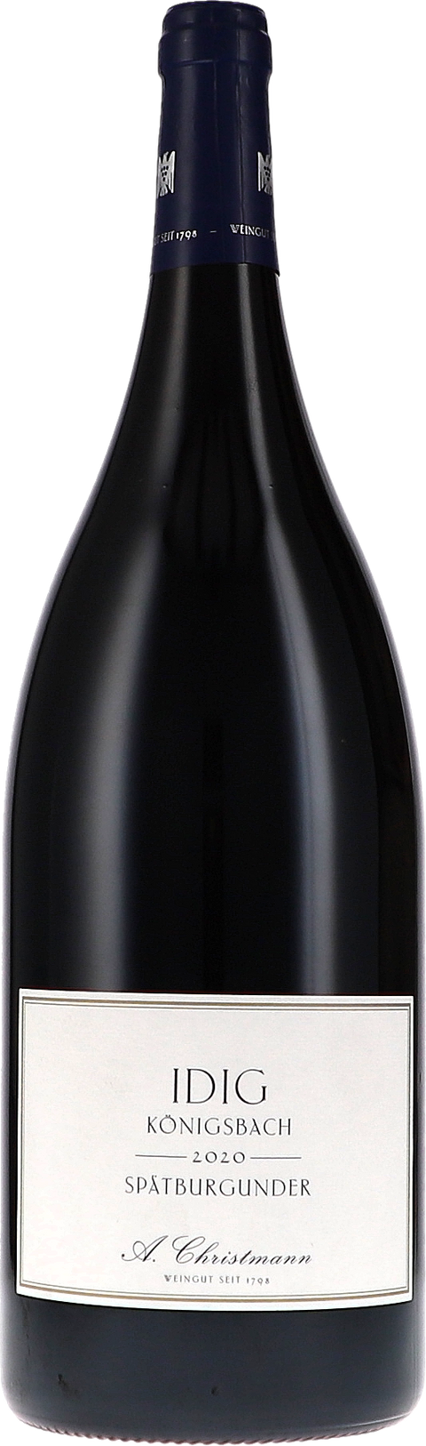 Weinflasche Christmann IDIG Königsbach Spätburgunder GG VDP Grosse Lage BIO, Rotwein aus der Pfalz