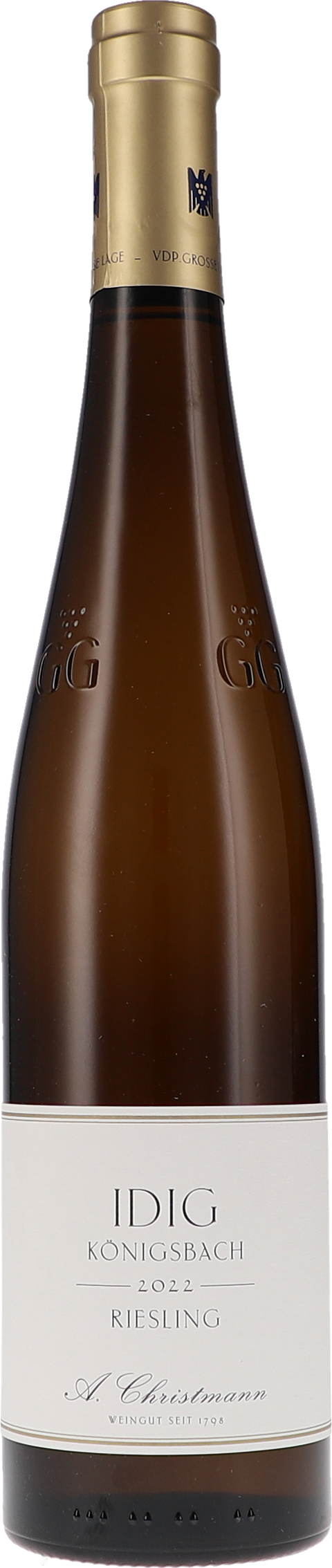 Weinflasche Christmann IDIG Königsbach Riesling Grosses Gewächs BIO, Weißwein aus der Pfalz