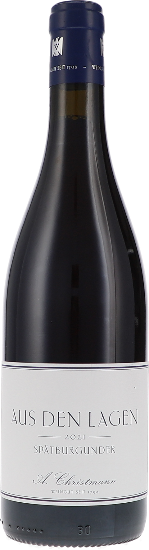 Weinflasche Christmann Spätburgunder „Aus den Lagen“ BIO, Rotwein aus der Pfalz