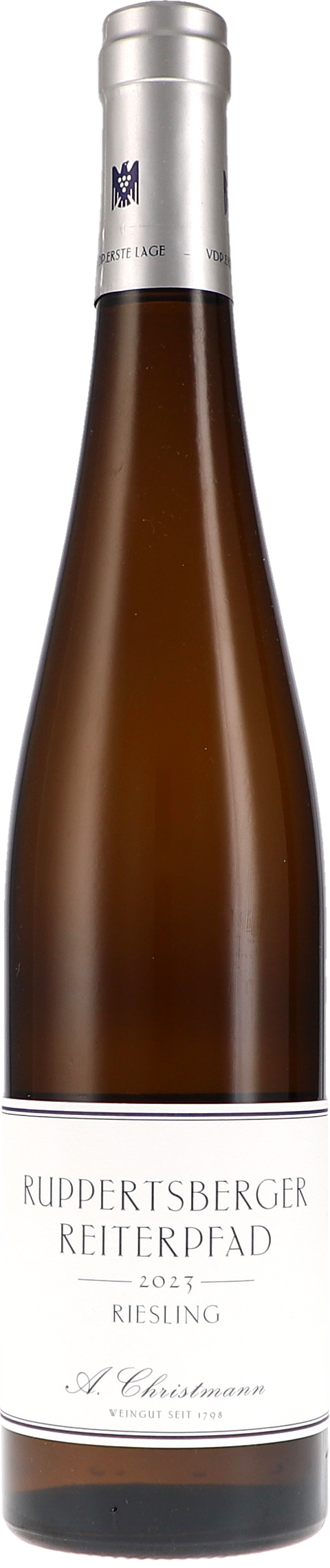 Weinflasche Christmann Ruppertsberger Reiterpfad Riesling VDP Erste Lage BIO, Weißwein aus der Pfalz