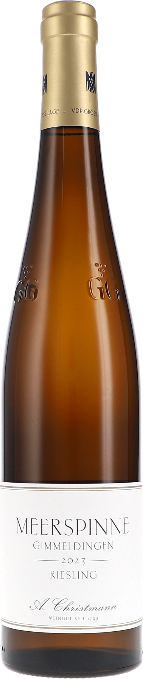 Weinflasche Christmann Gimmeldinger Meerspinne Riesling Grosses Gewächs BIO, Weißwein aus der Pfalz