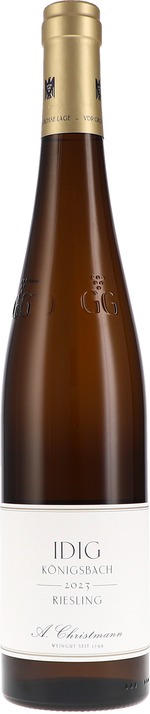 Weinflasche Christmann IDIG Königsbach Riesling Grosses Gewächs BIO, Weißwein aus der Pfalz