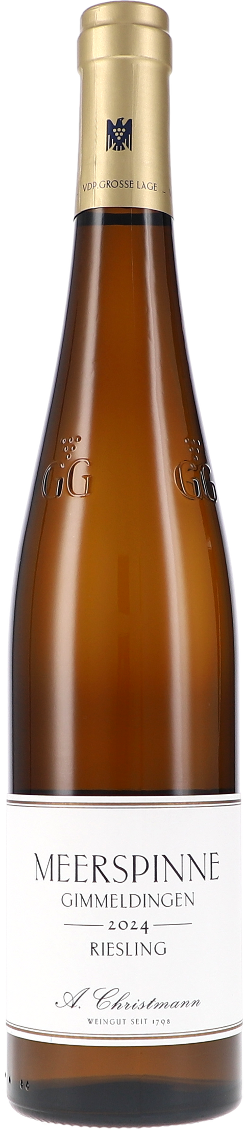 Weinflasche Christmann Gimmeldinger Meerspinne Riesling Grosses Gewächs BIO, Weißwein aus der Pfalz