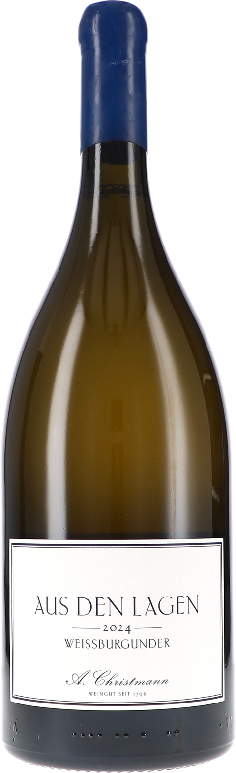 Weinflasche Christmann „Aus den Lagen“ Weissburgunder BIO, Weißwein aus der Pfalz