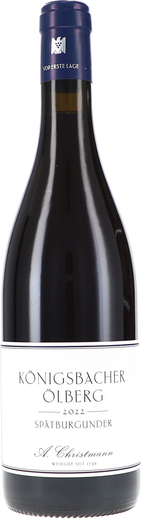 Weinflasche Christmann Königsbacher Ölberg Spätburgunder VDP Erste Lage BIO, Rotwein aus der Pfalz
