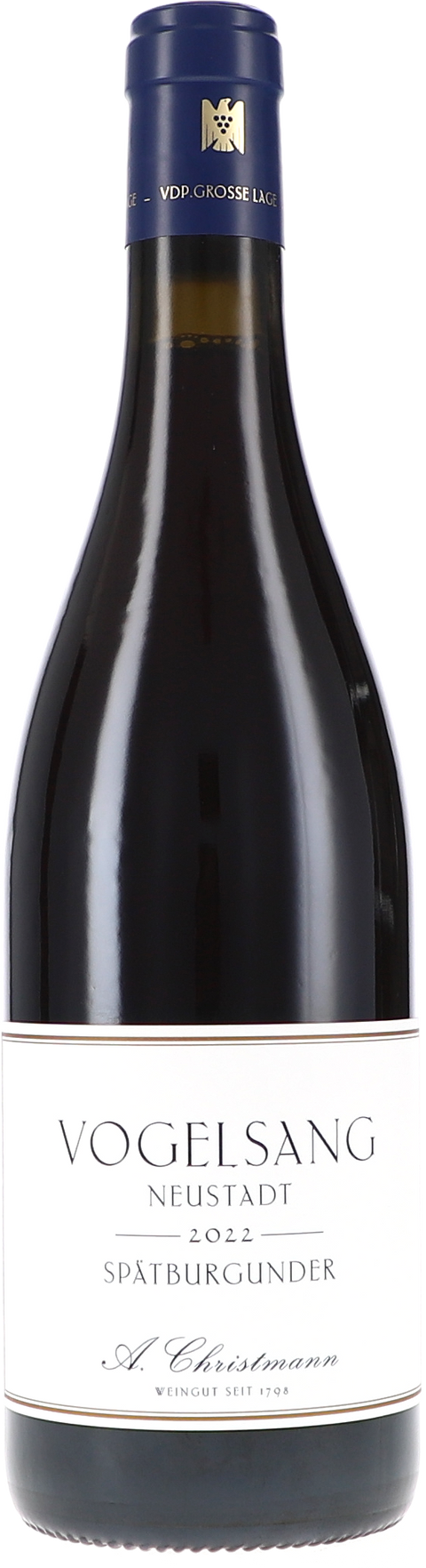 Weinflasche Christmann Vogelsang Spätburgunder VDP Grosse Lage BIO, Rotwein aus der Pfalz