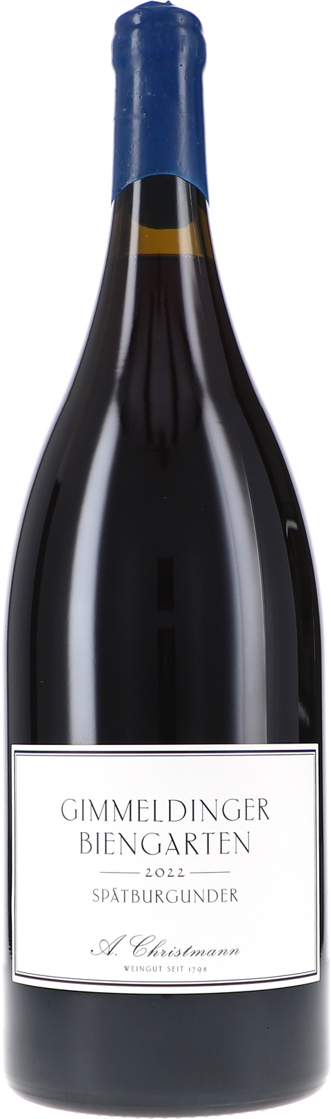 Weinflasche Christmann Gimmeldinger Biengarten Spätburgunder VDP Erste Lage BIO, Rotwein aus der Pfalz