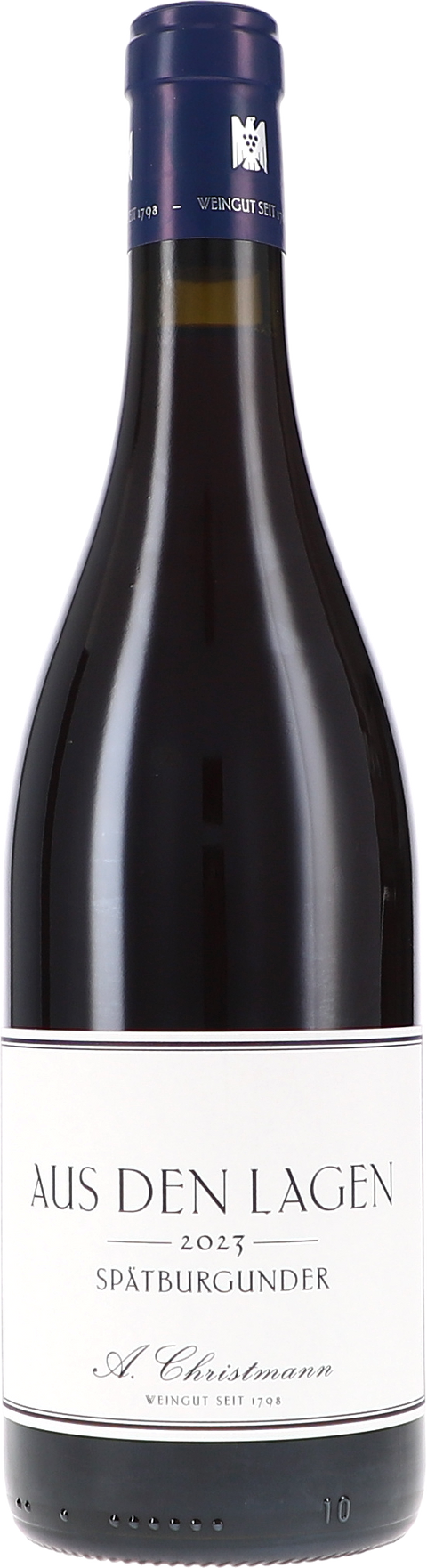 Weinflasche Christmann Spätburgunder „Aus den Lagen“ BIO, Rotwein aus der Pfalz