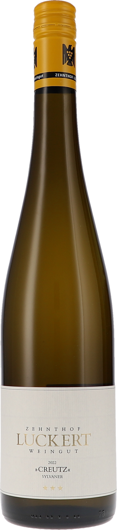 Weinflasche Luckert Zehnthof Creutz Silvaner, wurzelecht BIO, Weißwein aus Franken