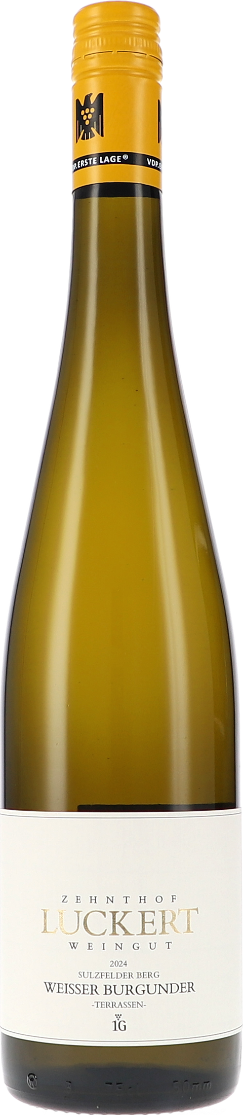 Weinflasche Luckert Zehnthof Sulzfelder Berg, Weisser Burgunder Terrassen VDP Erste Lage BIO, Weißwein aus Franken