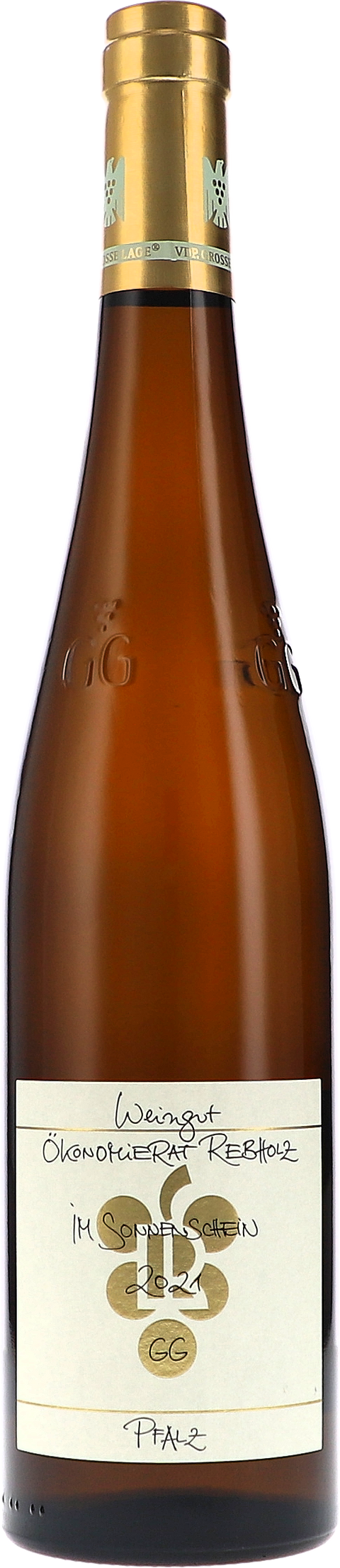 Weinflasche Ökonomierat Rebholz Riesling „Im Sonnenschein“ GG BIO, Weißwein aus der Pfalz