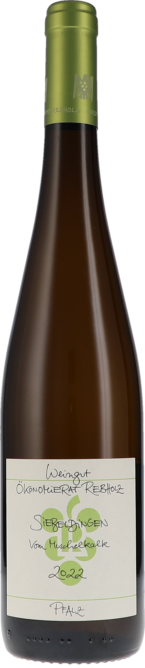 Weinflasche Ökonomierat Rebholz Siebeldingen Riesling vom Muschelkalk BIO, Weißwein aus der Pfalz