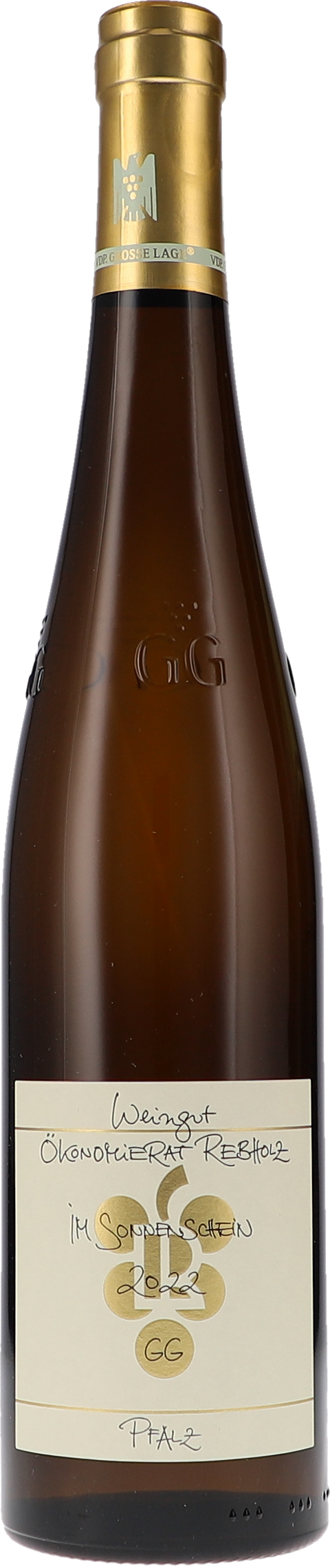 Weinflasche Ökonomierat Rebholz Riesling „Im Sonnenschein“ GG BIO, Weißwein aus der Pfalz