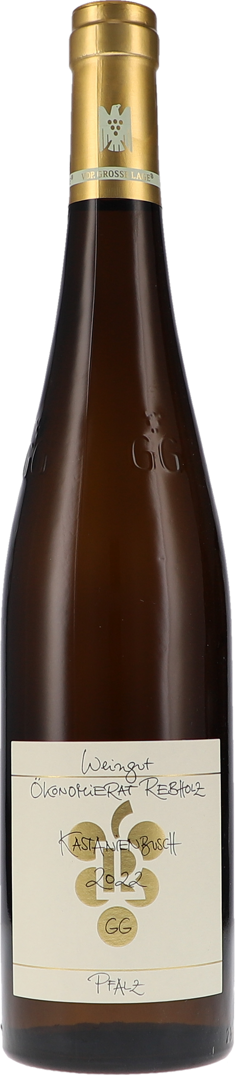 Weinflasche Ökonomierat Rebholz Kastanienbusch Riesling GG BIO, Weißwein aus der Pfalz