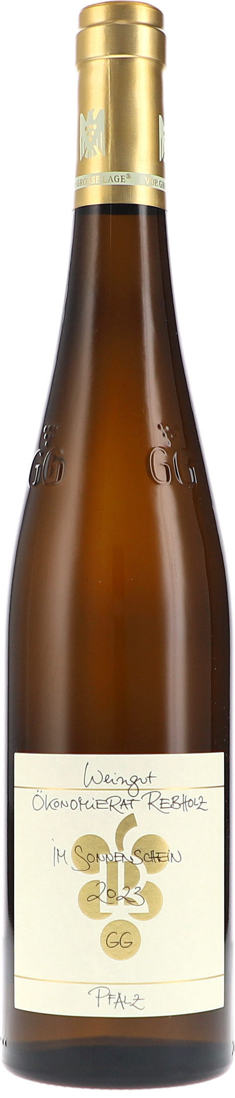 Weinflasche Ökonomierat Rebholz Riesling „Im Sonnenschein“ GG BIO, Weißwein aus der Pfalz