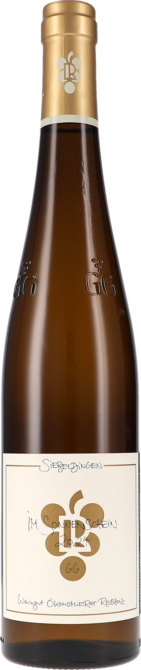 Weinflasche Ökonomierat Rebholz Riesling „Im Sonnenschein“ GG BIO, Weißwein aus der Pfalz
