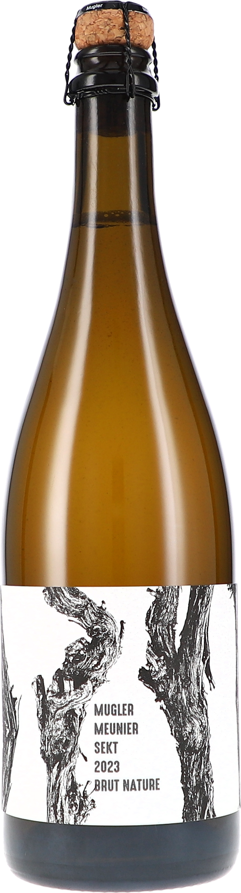 Weinflasche M. Schädler - Steffen Mugler Meunier Sekt Brut Nature BIO, Schaumwein aus der Pfalz