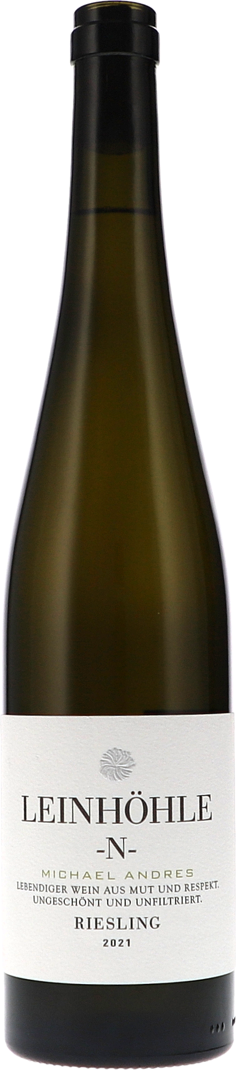Weinflasche Michael Andres Leinhöhle -N- BIO, Weißwein aus der Pfalz