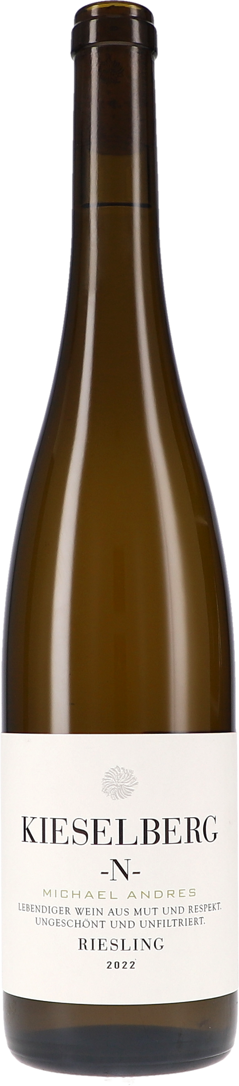 Weinflasche Michael Andres Kieselberg -N- BIO, Weißwein aus der Pfalz
