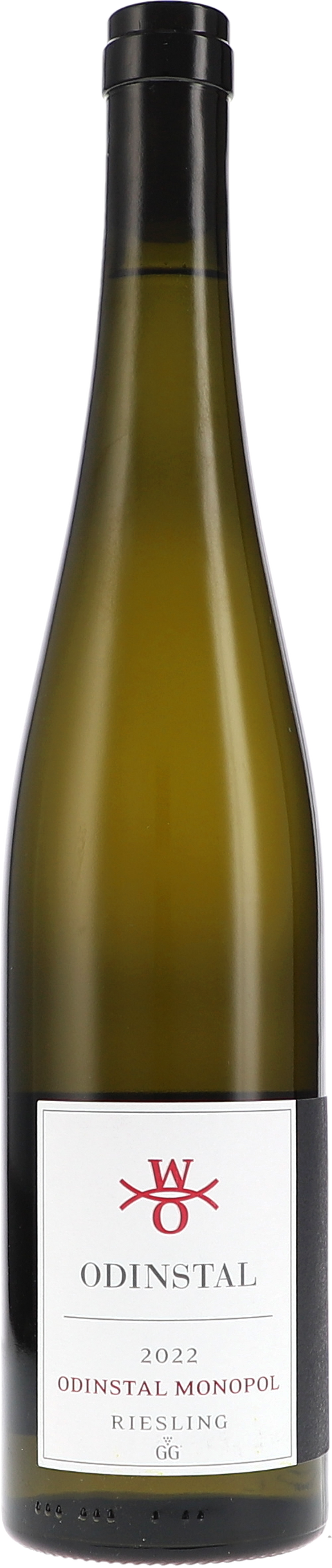 Weinflasche Odinstal Riesling GG, Monopol BIO, Weißwein aus der Pfalz