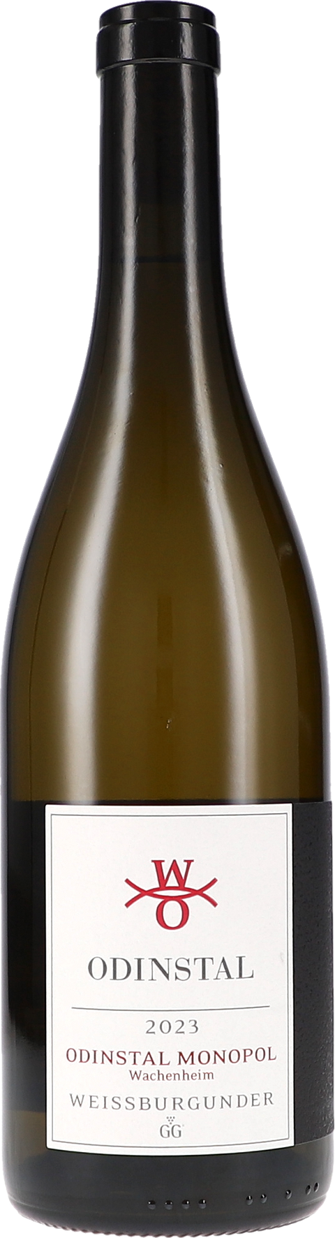 Weinflasche Odinstal Weissburgunder GG, Monopol BIO, Weißwein aus der Pfalz