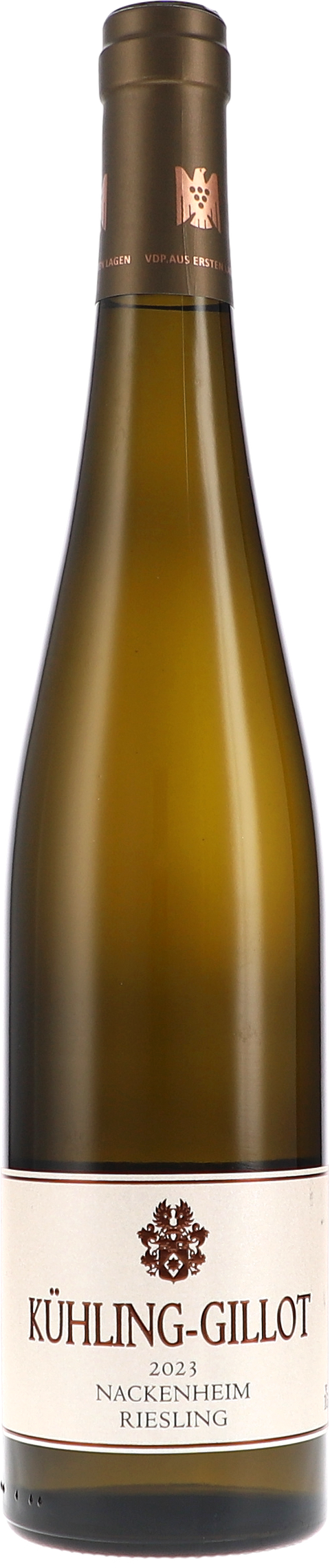 Weinflasche Kühling-Gillot Nackenheim Riesling trocken VDP Erste Lage BIO, Weißwein aus Rheinhessen