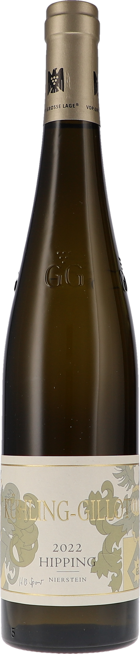 Weinflasche Kühling-Gillot Riesling Hipping GG BIO, Weißwein aus Rheinhessen