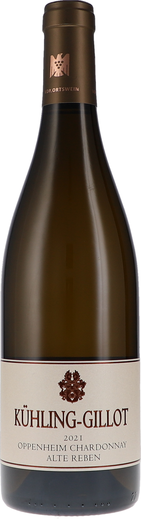 Weinflasche Kühling-Gillot Oppenheim Chardonnay Alte Reben trocken BIO, Weißwein aus Rheinhessen