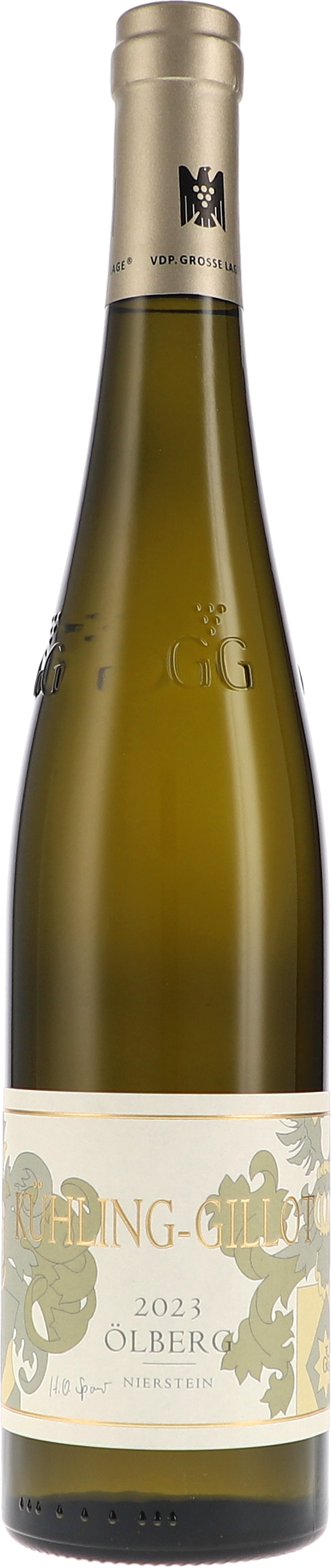Weinflasche Kühling-Gillot Riesling Ölberg GG BIO, Weißwein aus Rheinhessen