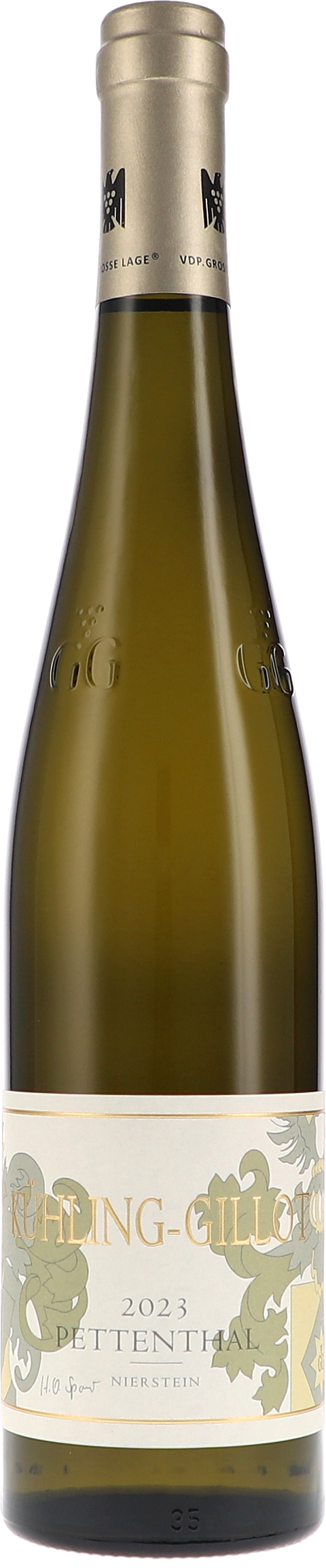 Weinflasche Kühling-Gillot Riesling Pettenthal GG BIO, Weißwein aus Rheinhessen