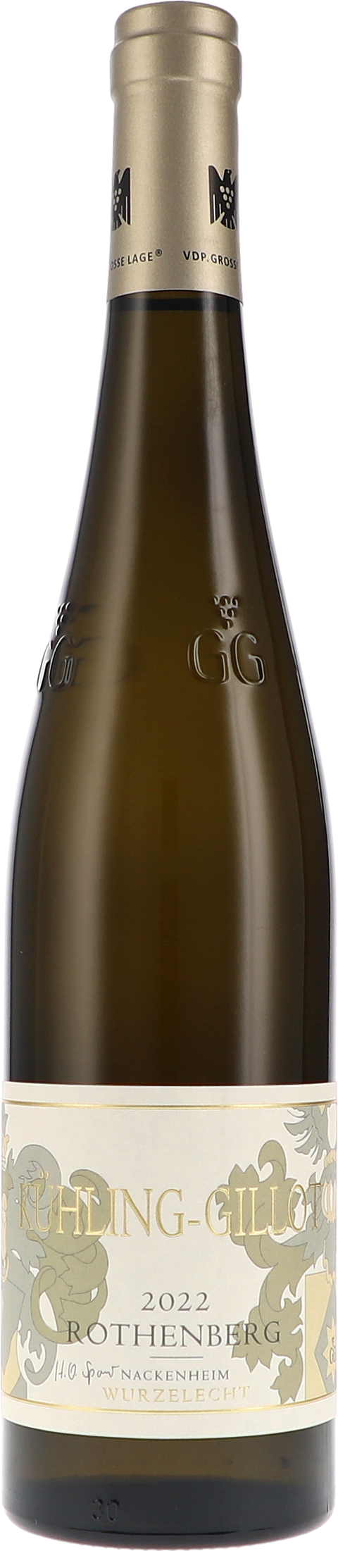 Weinflasche Kühling-Gillot Riesling Nackenheim Rothenberg GG „wurzelecht“ BIO, Weißwein aus Rheinhessen