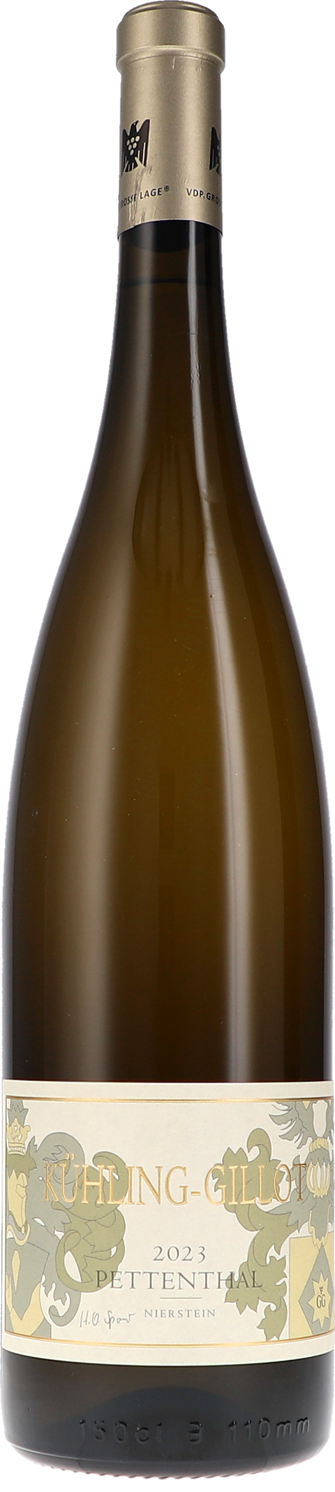 Weinflasche Kühling-Gillot Riesling Pettenthal GG BIO, Weißwein aus Rheinhessen
