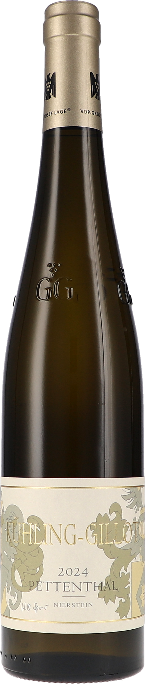 Weinflasche Kühling-Gillot Riesling Pettenthal GG BIO, Weißwein aus Rheinhessen