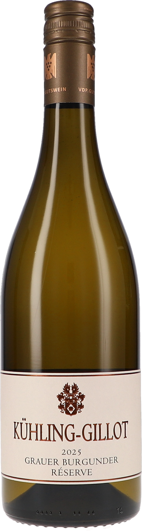 Weinflasche Kühling-Gillot Grauer Burgunder Réserve BIO, Weißwein aus Rheinhessen