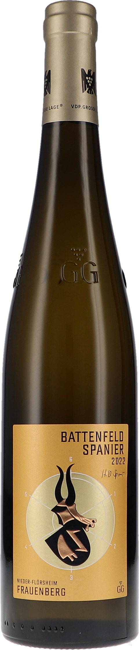 Weinflasche Battenfeld-Spanier Riesling Frauenberg GG BIO, Weißwein aus Rheinhessen