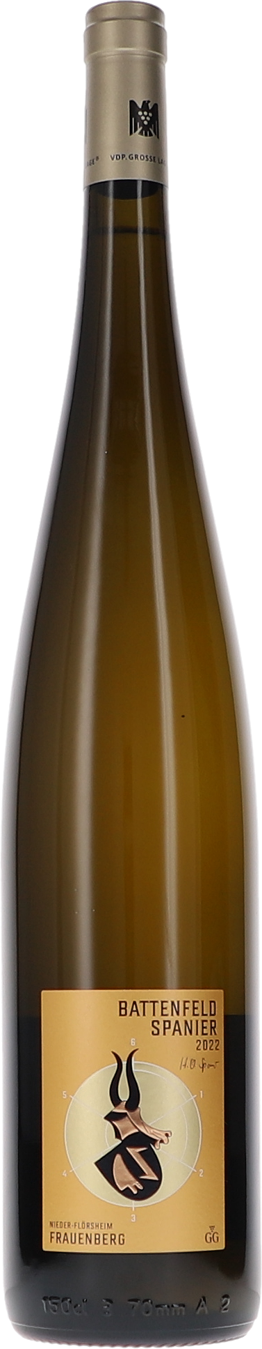 Weinflasche Battenfeld-Spanier Riesling Frauenberg GG BIO, Weißwein aus Rheinhessen