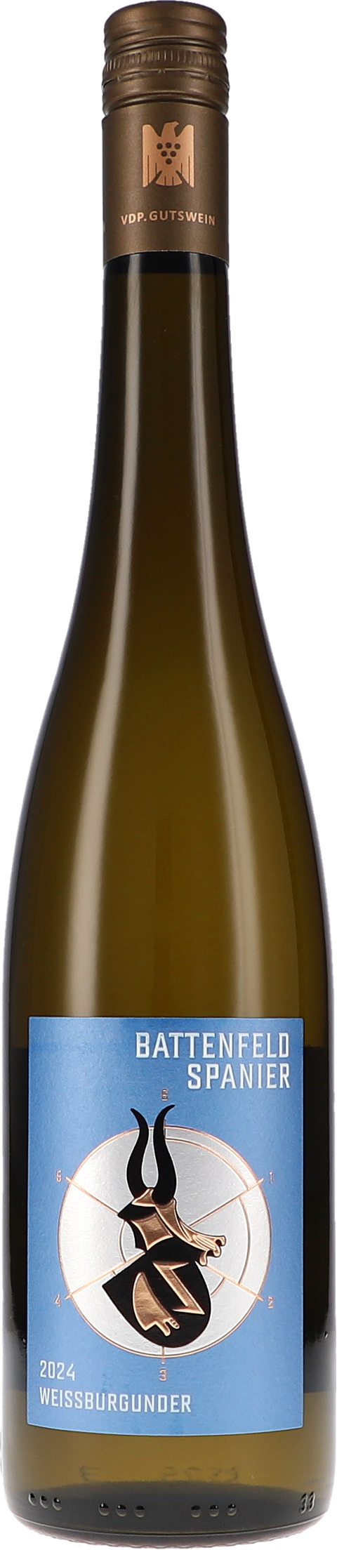 Weinflasche Battenfeld-Spanier Weissburgunder trocken BIO, Weißwein aus Rheinhessen