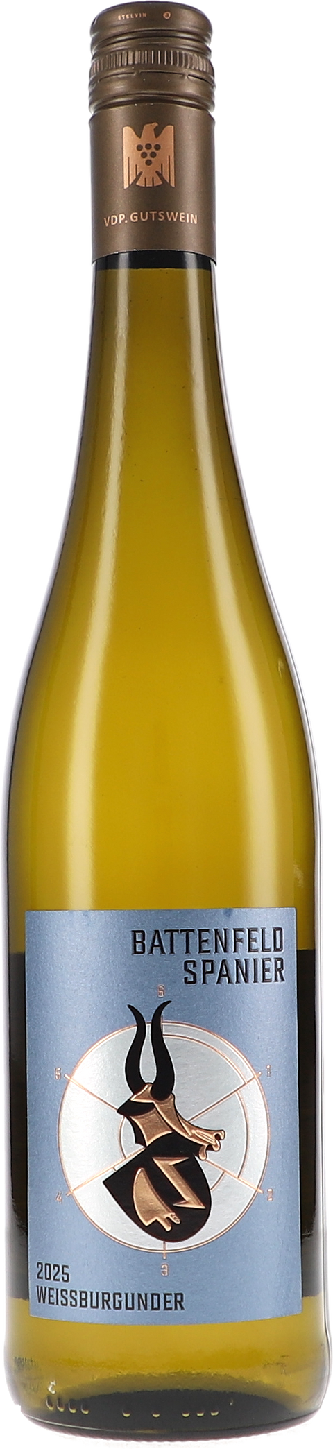Weinflasche Battenfeld-Spanier Weissburgunder trocken BIO, Weißwein aus Rheinhessen