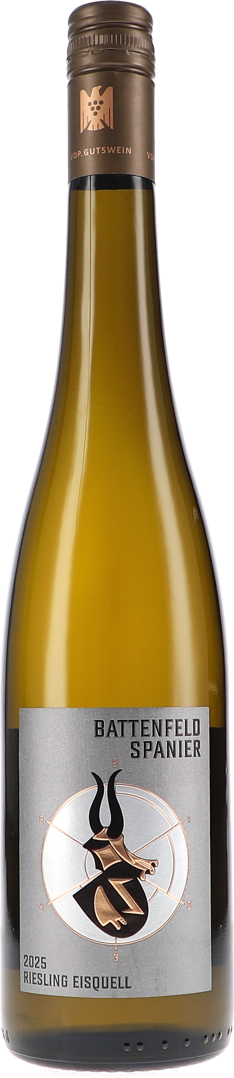 Weinflasche Battenfeld-Spanier Riesling Eisquell BIO, Weißwein aus Rheinhessen