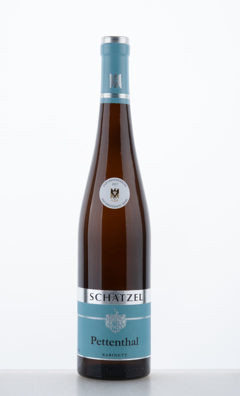 Weinflasche Schätzel Riesling Pettenthal Kabinett Grosse Lage, Versteigerung-Wein, Weißwein aus Rheinhessen