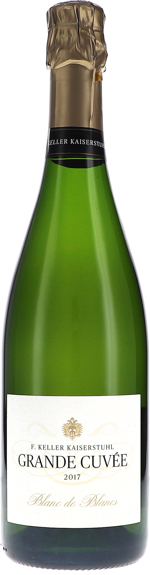 Weinflasche Franz Keller Grande Cuvée, Blanc de Blancs Sekt Brut Nature, Weißwein aus Baden